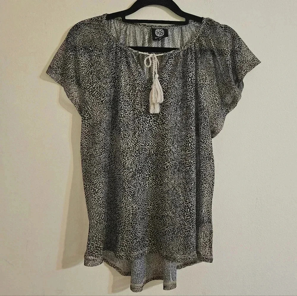 Bobeau Animal Print Blouse